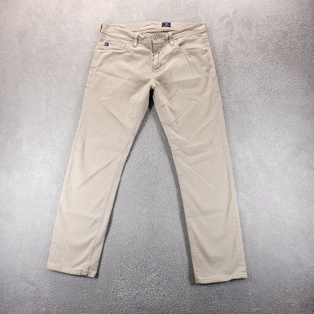 AG‎ Jeans Mens 34x30 Beige The Tellis Modern Slim Tapered Stretch Denim Comfort